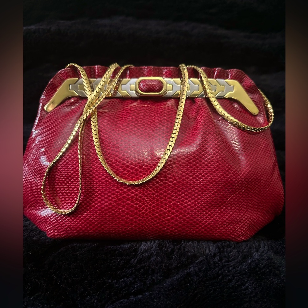 Vintage Finesse La Model Snake skin bag
